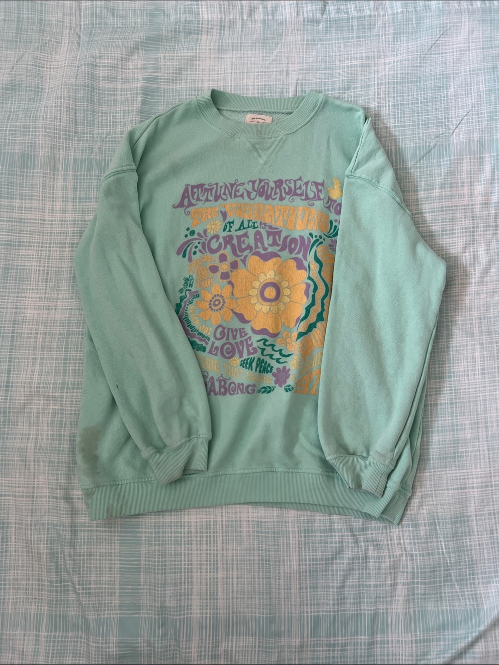 Billabong Mint Graphic Crewneck Sweatshirt